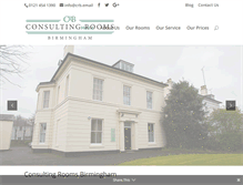 Tablet Screenshot of consultingroomsbirmingham.co.uk
